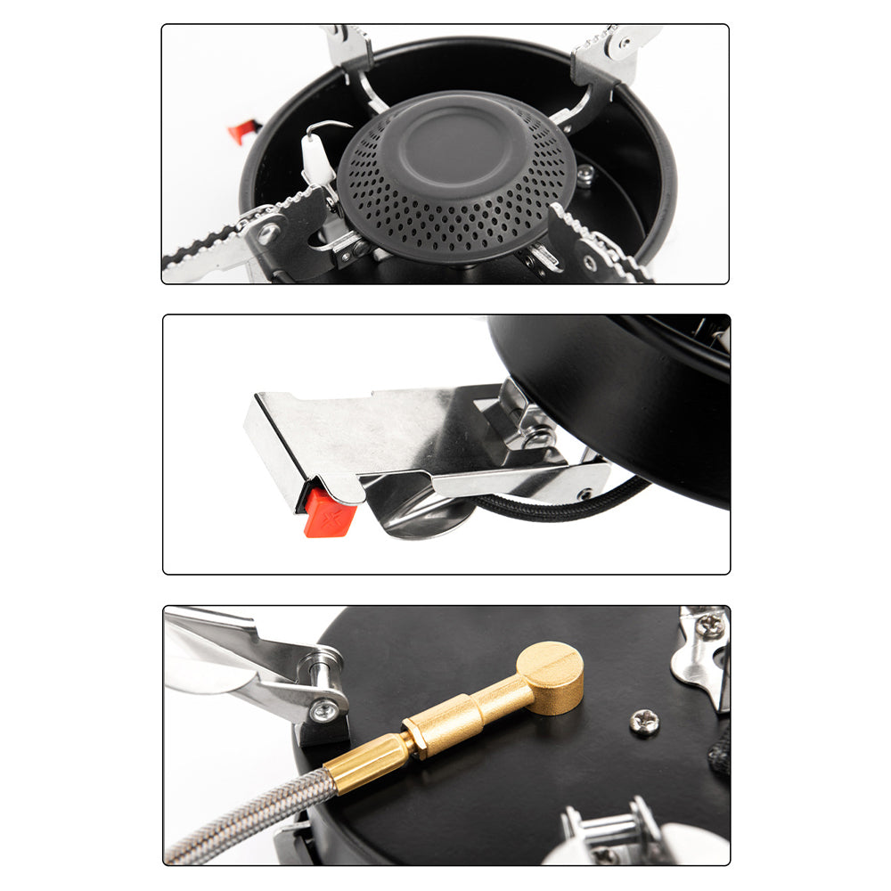 WIDESEA WSS-508 Stainless Steel 3200W Single Head Foldable Gas Stove for Outdoor Camping WIDESEA WSS-508 Stainless Steel 3200W Single Head Foldable Gas Stove for Outdoor Camping